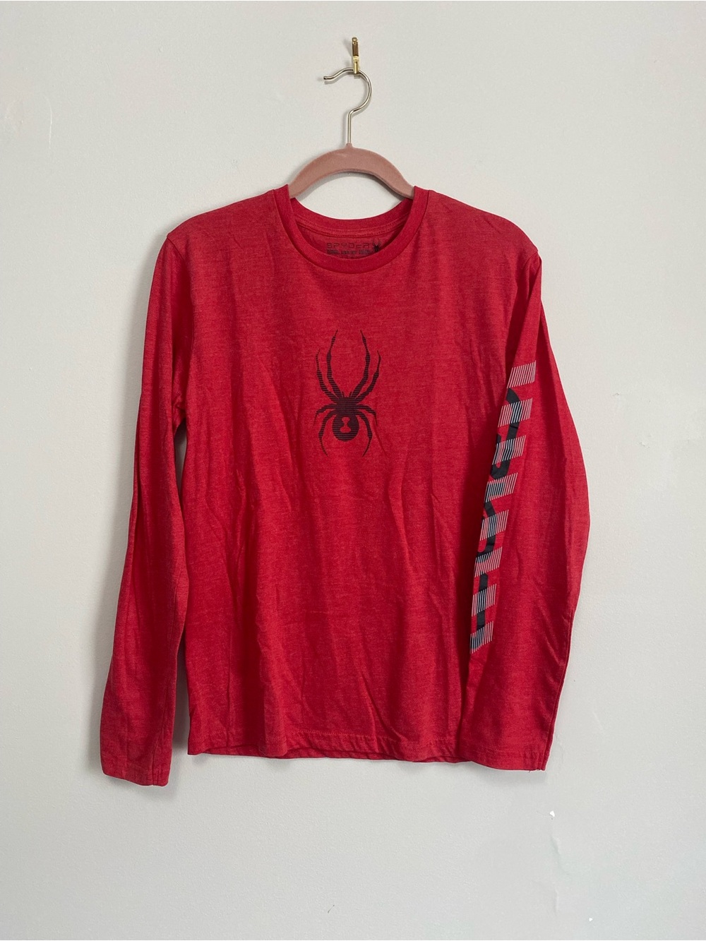 Spyder Long-Sleeve Tee Kids XL Graphic Streetwear School Casual Athleisure Sport